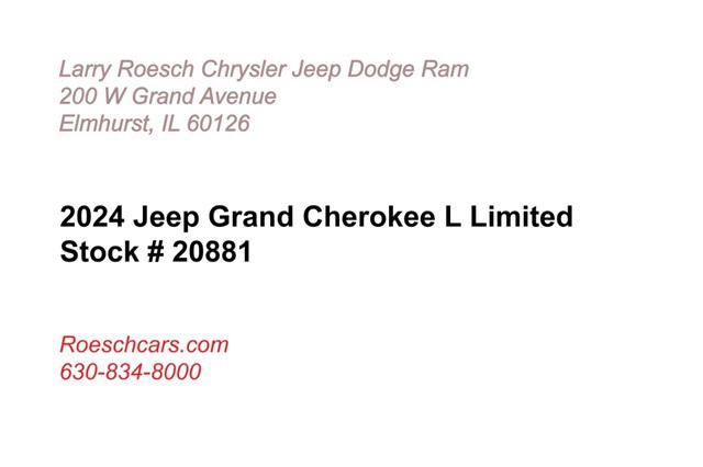 new 2024 Jeep Grand Cherokee L car, priced at $46,109