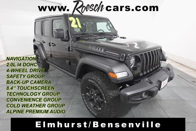 used 2021 Jeep Wrangler car, priced at $34,495