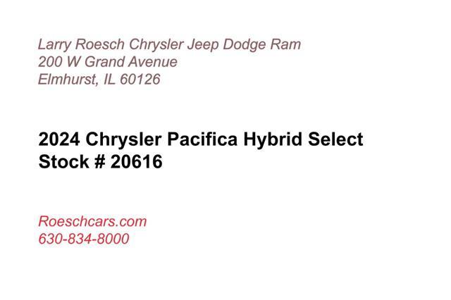 new 2024 Chrysler Pacifica Hybrid car, priced at $48,919