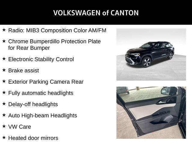 new 2025 Volkswagen Taos car, priced at $28,394