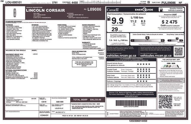 used 2023 Lincoln Corsair car, priced at $34,988