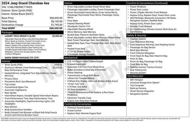new 2024 Jeep Grand Cherokee 4xe car, priced at $65,705