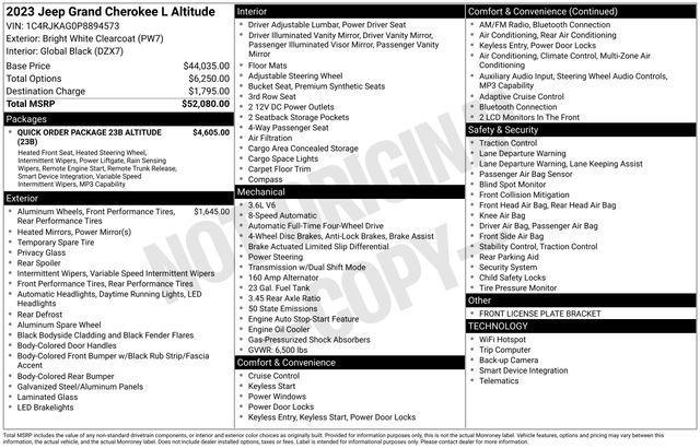 used 2023 Jeep Grand Cherokee L car, priced at $29,991