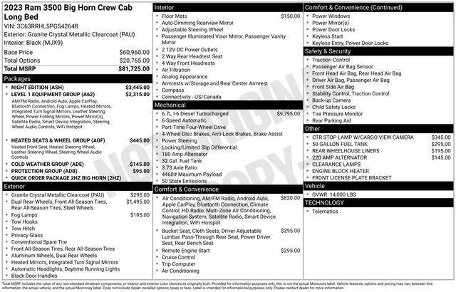 used 2023 Ram 3500 car, priced at $57,991