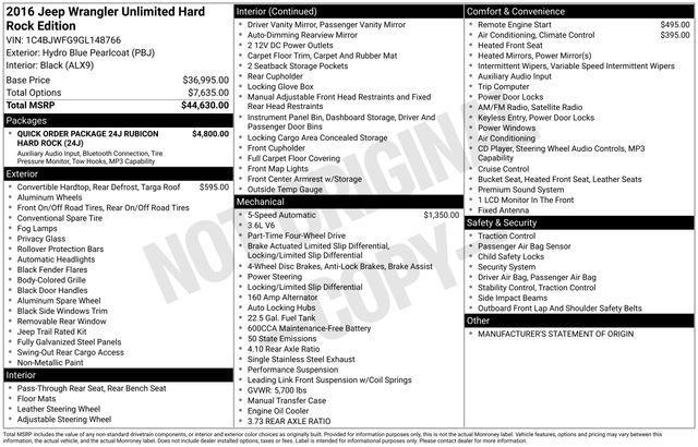 used 2016 Jeep Wrangler Unlimited car, priced at $21,988