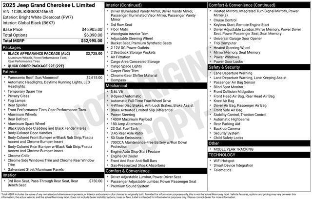 new 2025 Jeep Grand Cherokee L car, priced at $52,649