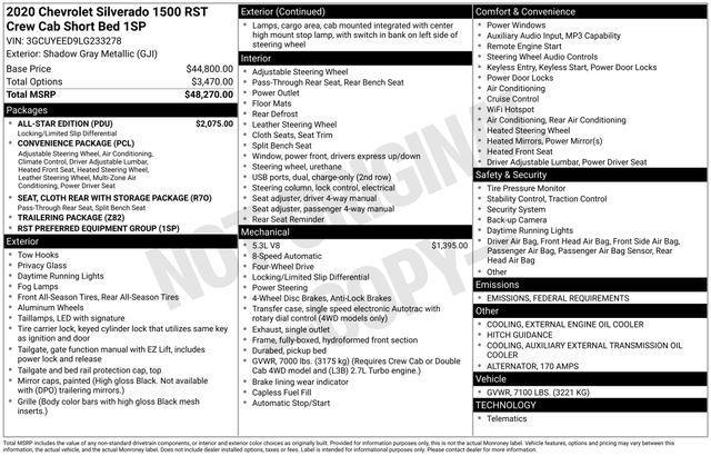 used 2020 Chevrolet Silverado 1500 car, priced at $31,991