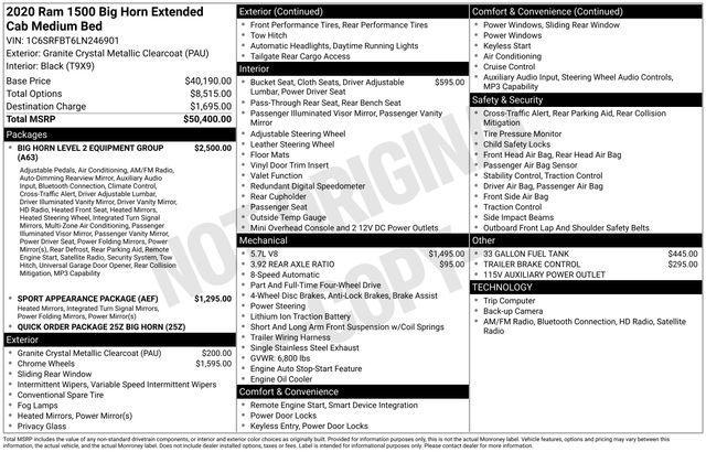 used 2020 Ram 1500 car, priced at $23,988