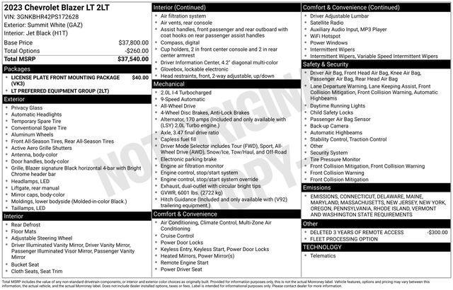 used 2023 Chevrolet Blazer car, priced at $26,801
