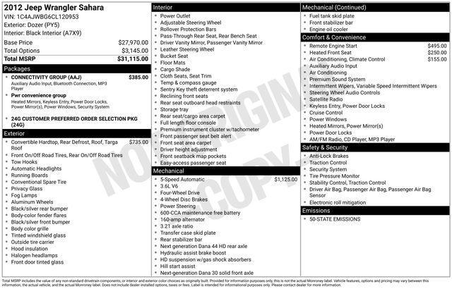 used 2012 Jeep Wrangler car, priced at $12,988