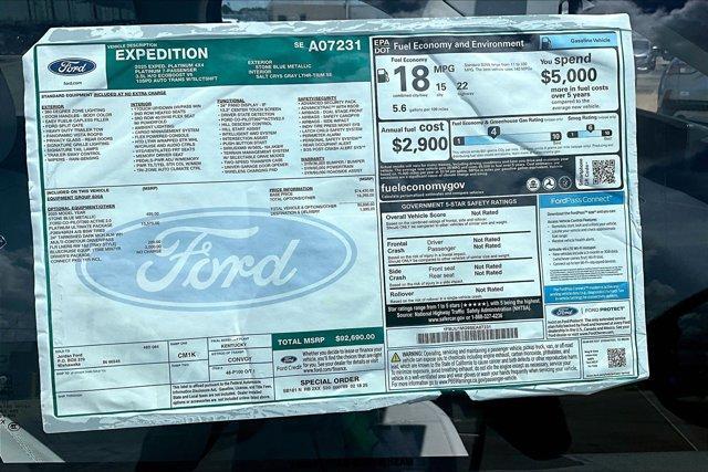 new 2025 Ford Expedition car, priced at $91,690