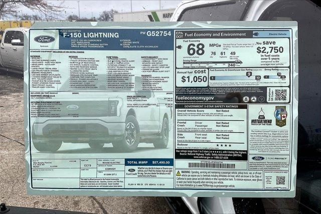 new 2023 Ford F-150 Lightning car, priced at $55,990