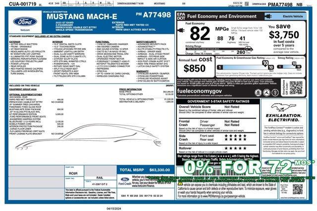 new 2023 Ford Mustang Mach-E car, priced at $54,397