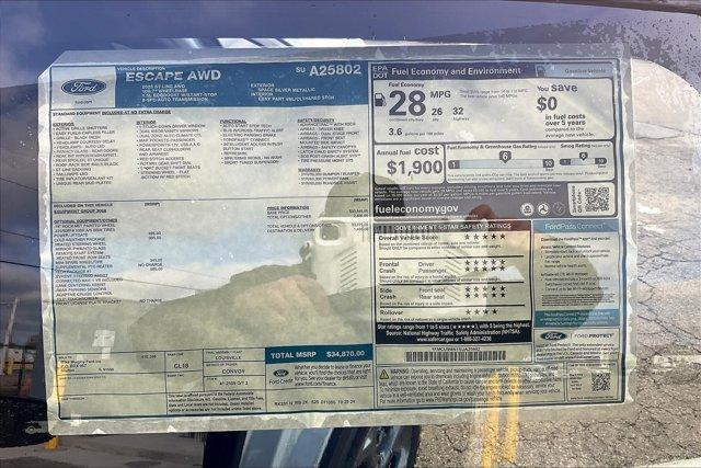 new 2025 Ford Escape car, priced at $33,870