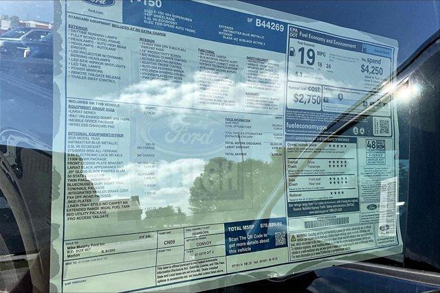 new 2025 Ford F-150 car, priced at $78,320