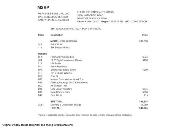 used 2022 Mercedes-Benz GLC 300 car
