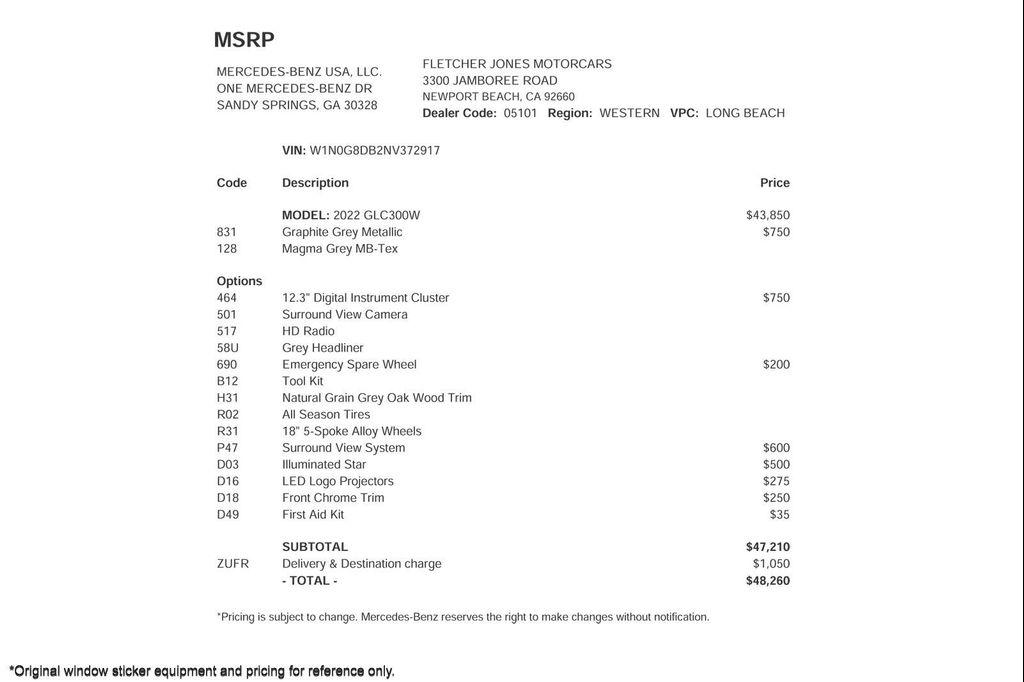used 2022 Mercedes-Benz GLC 300 car, priced at $28,893