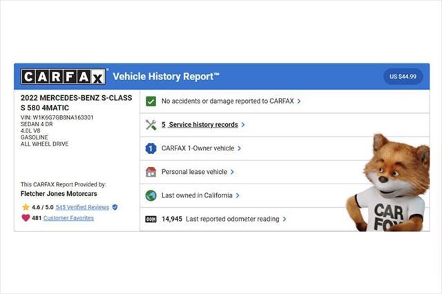used 2022 Mercedes-Benz S-Class car, priced at $80,894