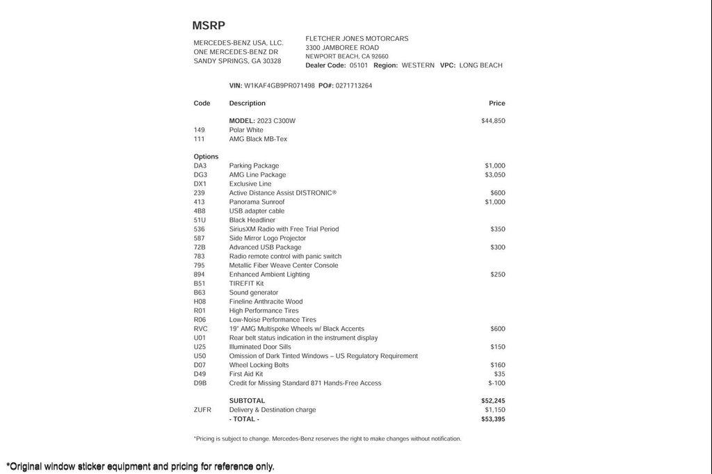 used 2023 Mercedes-Benz C-Class car, priced at $33,894