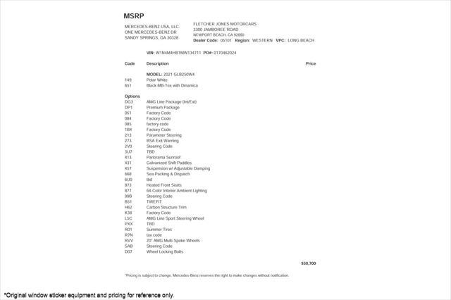 used 2021 Mercedes-Benz GLB 250 car, priced at $30,893