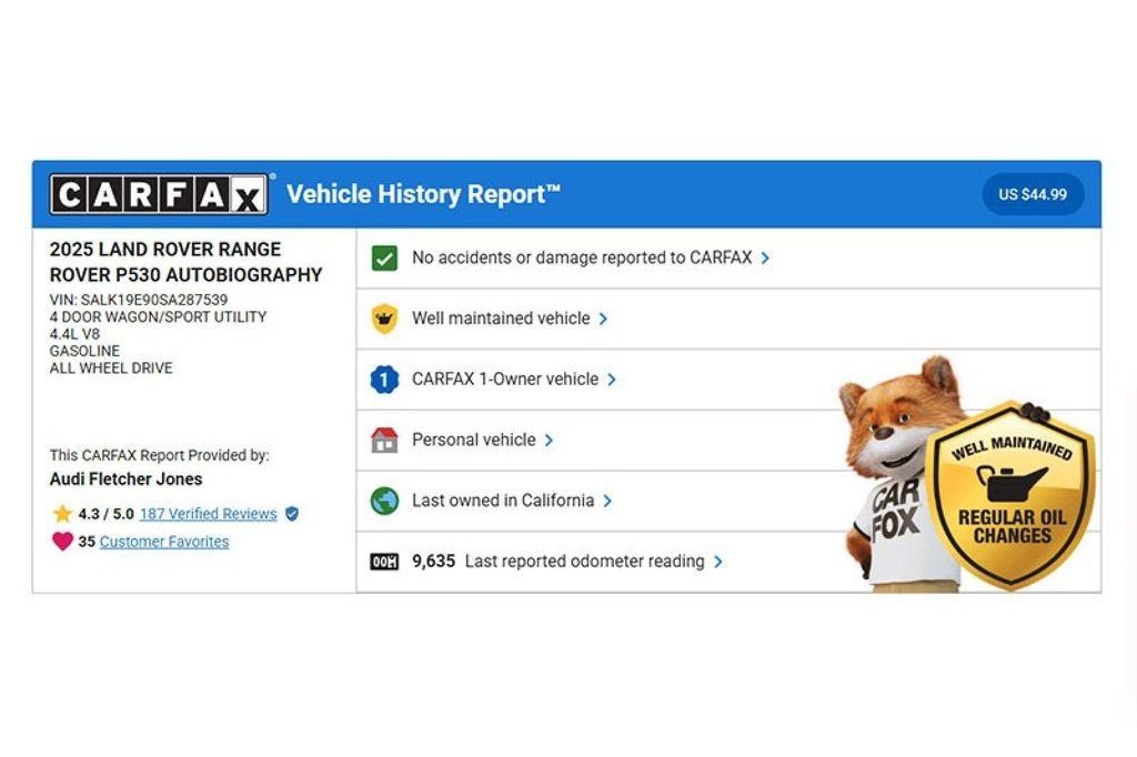 used 2025 Land Rover Range Rover car, priced at $152,894