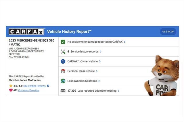 used 2023 Mercedes-Benz EQS 580 car, priced at $69,894