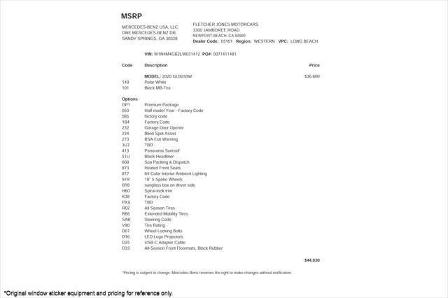 used 2020 Mercedes-Benz GLB 250 car, priced at $20,891