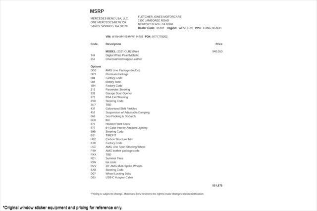 used 2021 Mercedes-Benz GLB 250 car, priced at $29,894