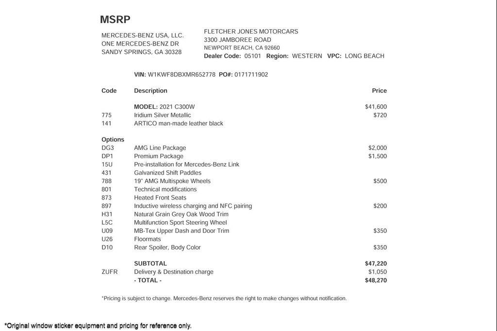 used 2021 Mercedes-Benz C-Class car, priced at $24,893