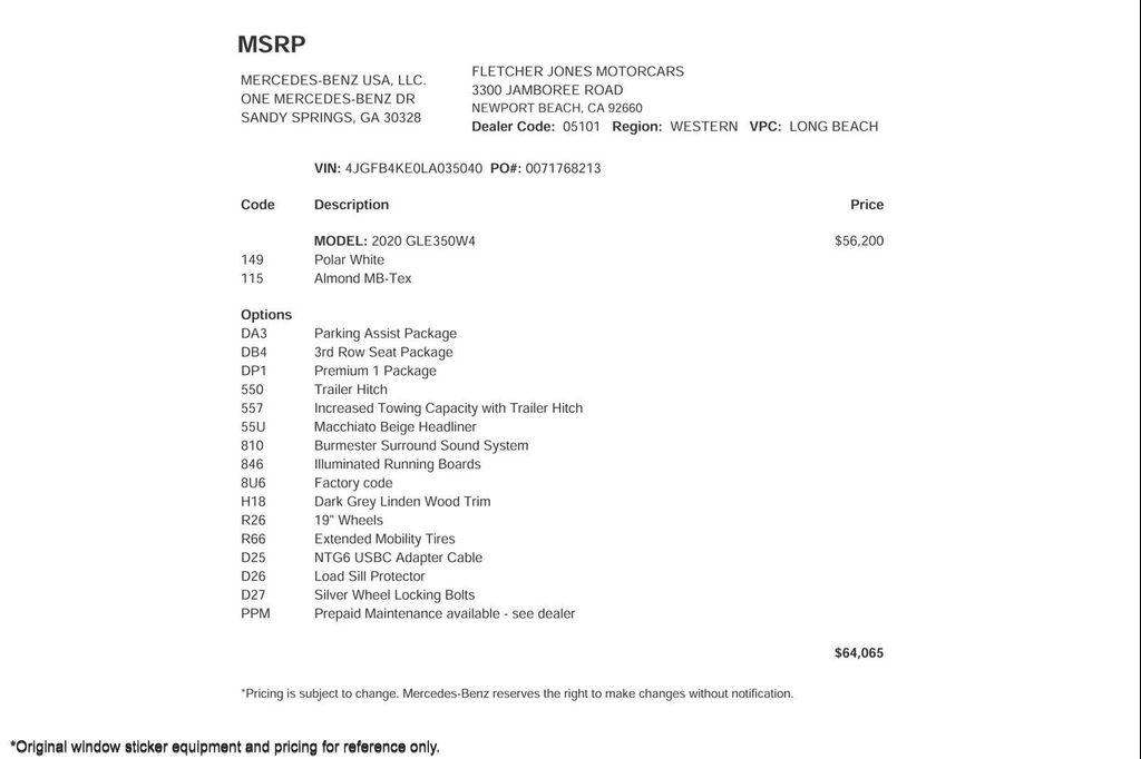 used 2020 Mercedes-Benz GLE 350 car, priced at $33,894