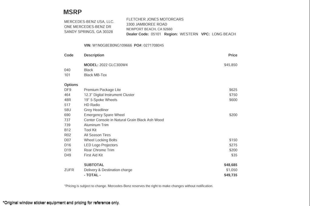 used 2022 Mercedes-Benz GLC 300 car, priced at $30,893