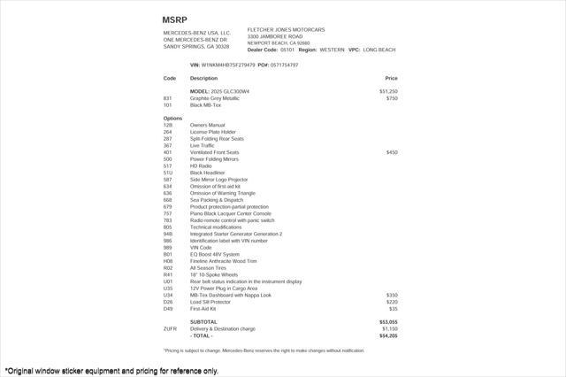 used 2025 Mercedes-Benz GLC 300 car, priced at $50,894