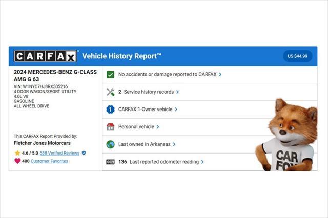 used 2024 Mercedes-Benz AMG G 63 car, priced at $222,893