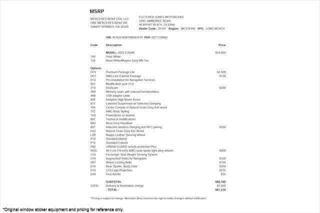 used 2022 Mercedes-Benz E-Class car, priced at $42,894