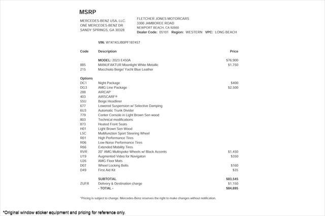 used 2023 Mercedes-Benz E-Class car, priced at $68,893