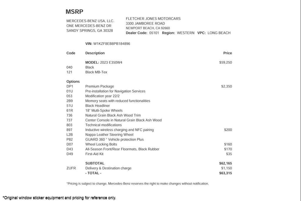 used 2023 Mercedes-Benz E-Class car, priced at $46,894