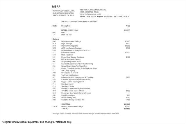 used 2022 Mercedes-Benz E-Class car, priced at $40,894