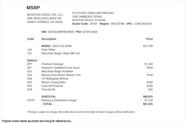 used 2023 Mercedes-Benz GLE 350 car, priced at $43,894