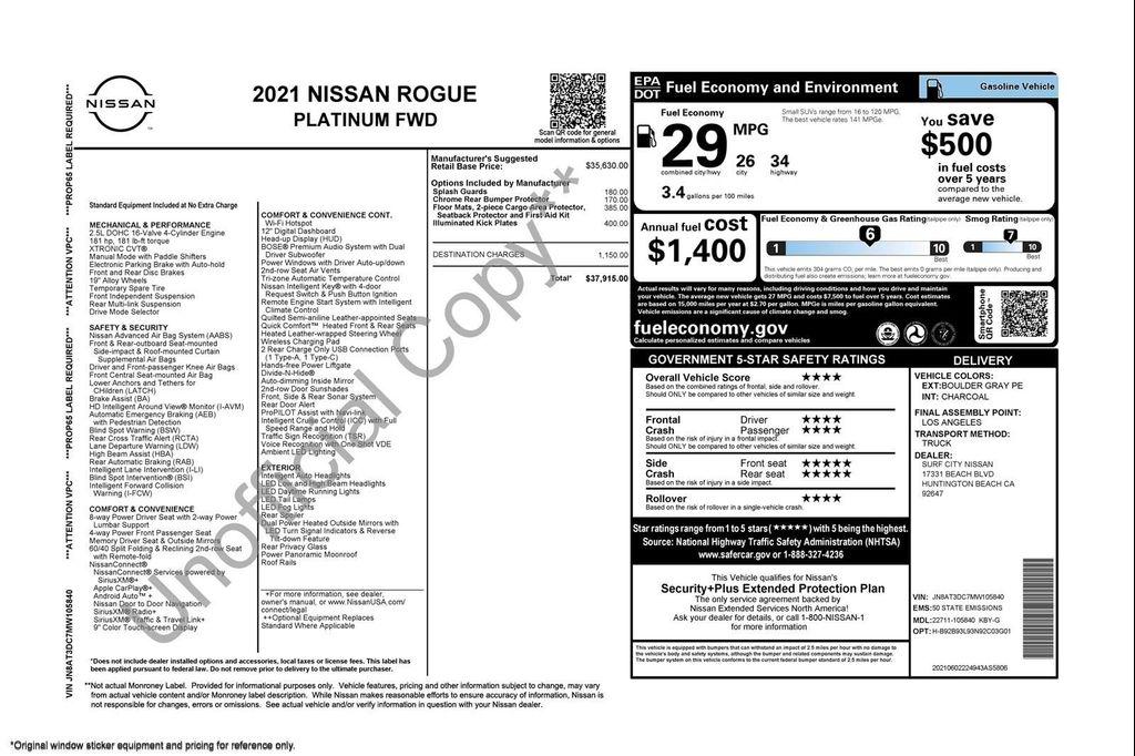 used 2021 Nissan Rogue car, priced at $21,892