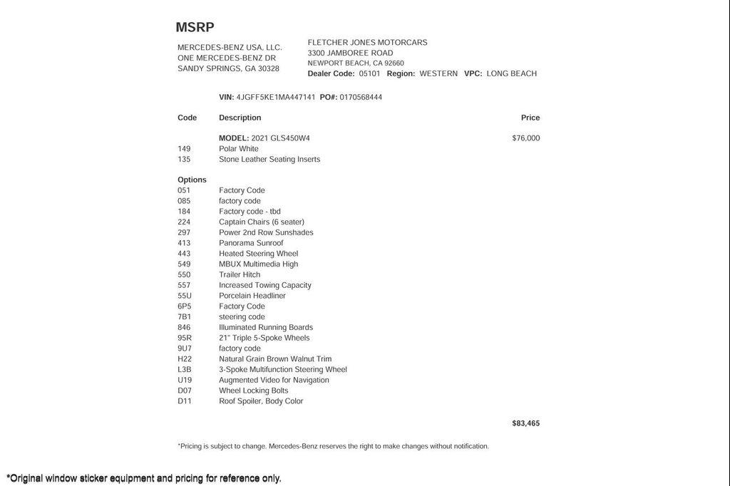 used 2021 Mercedes-Benz GLS 450 car, priced at $45,894