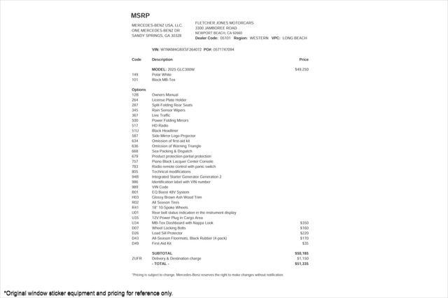 used 2025 Mercedes-Benz GLC 300 car, priced at $51,335
