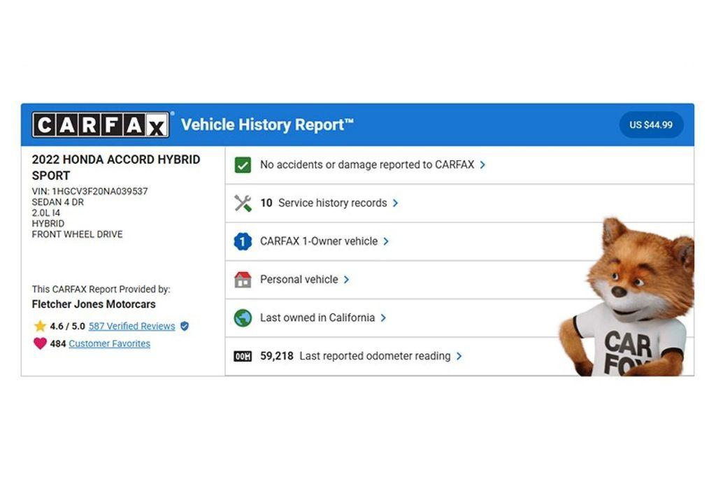 used 2022 Honda Accord Hybrid car, priced at $24,897