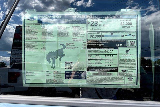 new 2025 Ford Bronco Sport car, priced at $40,077