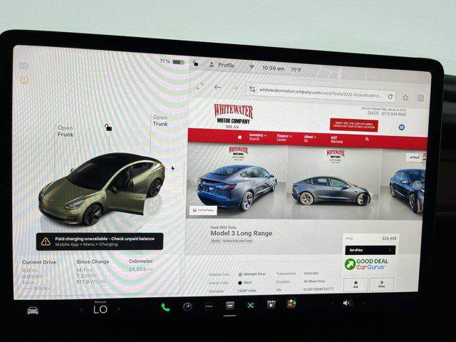 used 2022 Tesla Model 3 car, priced at $26,995