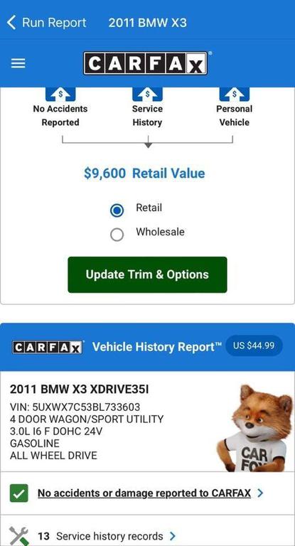 used 2011 BMW X3 car, priced at $7,990