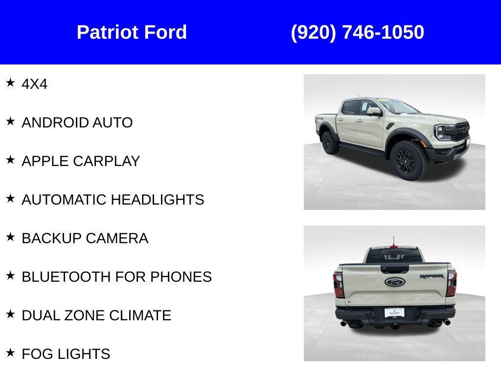 new 2025 Ford Ranger car, priced at $56,150