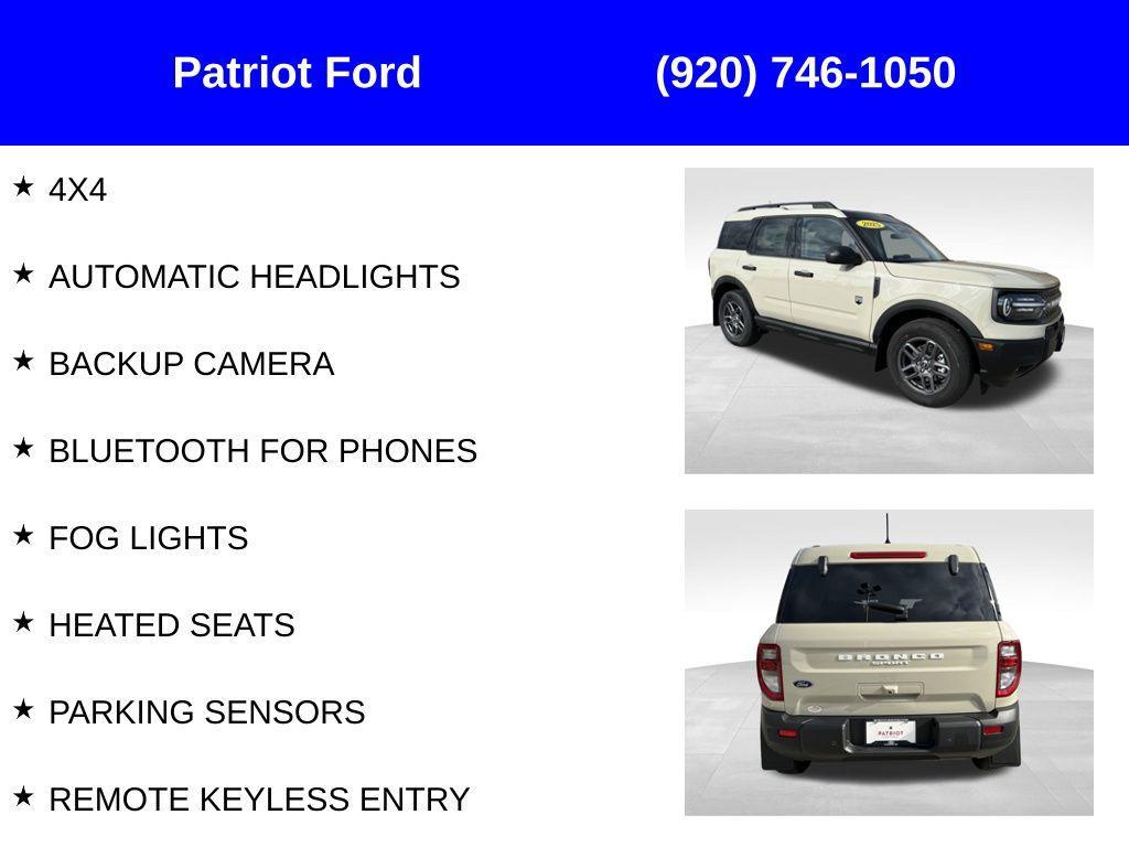 new 2025 Ford Bronco Sport car, priced at $34,295