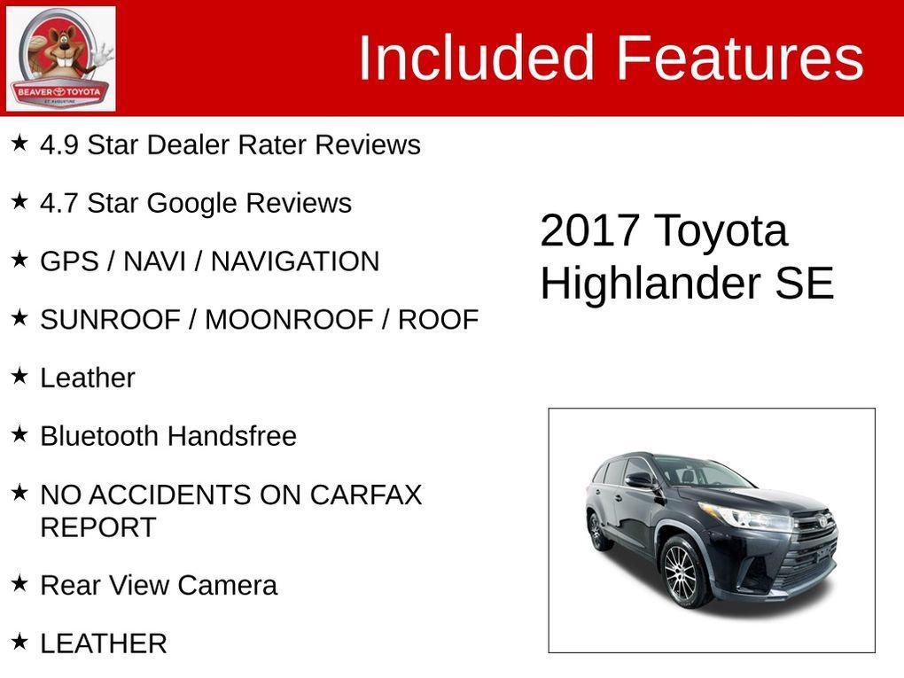 used 2017 Toyota Highlander car, priced at $22,300