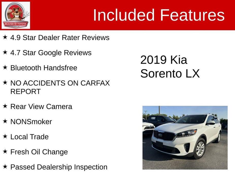 used 2019 Kia Sorento car, priced at $14,722