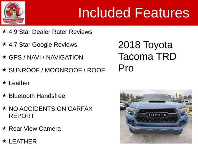 used 2018 Toyota Tacoma car, priced at $36,200